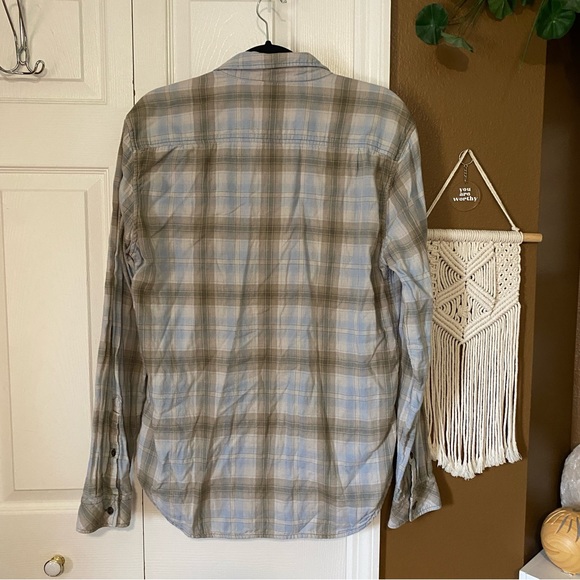 7 for all mankind men’s lightweight plaid button down // Size M - Picture 2 of 5